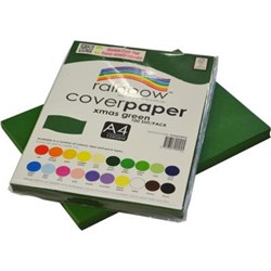 Rainbow Cover Paper A3 125gsm Xmas Green PK100